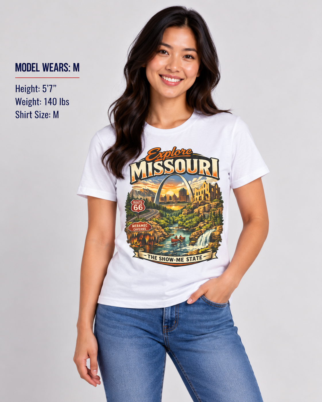 Explore Missouri Unisex Softstyle T Shirt State Pride Graphic Tee Collections FS03