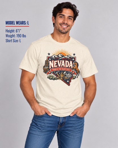 Nevada State Pride Unisex Softstyle T Shirt State Pride Graphic Tee Collections FS03