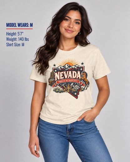 Nevada State Pride Unisex Softstyle T Shirt State Pride Graphic Tee Collections FS03