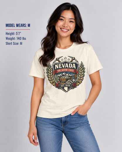 Nevada Heritage Badge Unisex Softstyle T Shirt State Pride Graphic Tee Collections FS03