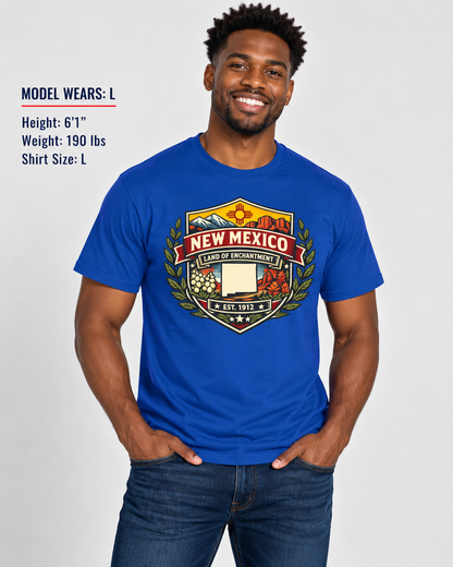 New Mexico Heritage Badge Unisex Softstyle T Shirt State Pride Graphic Tee Collections FS03