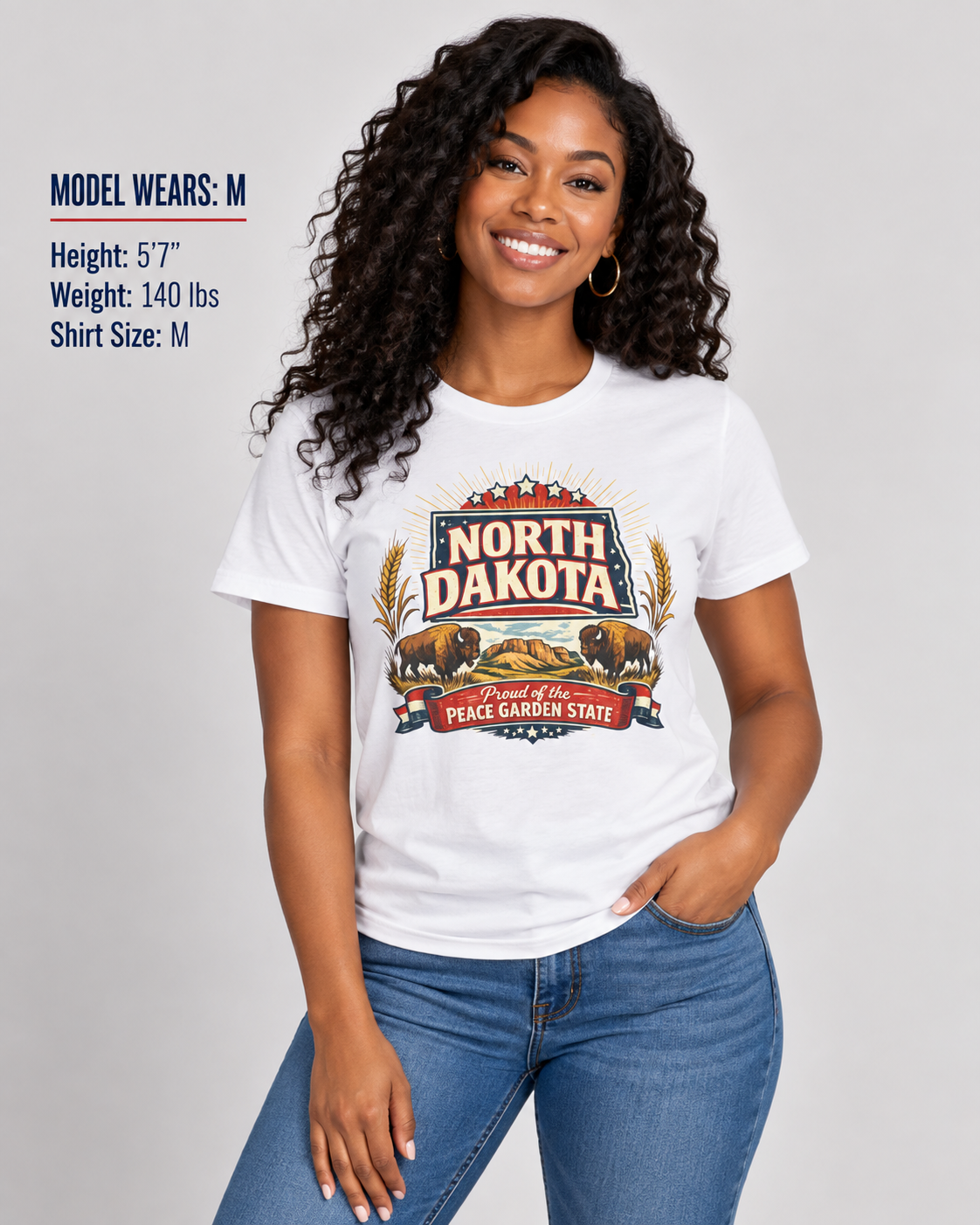 North Dakota State Pride Unisex Softstyle T Shirt State Pride Graphic Tee Collections FS03