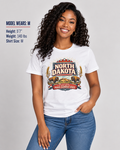 North Dakota State Pride Unisex Softstyle T Shirt State Pride Graphic Tee Collections FS03