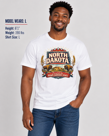 North Dakota State Pride Unisex Softstyle T Shirt State Pride Graphic Tee Collections FS03