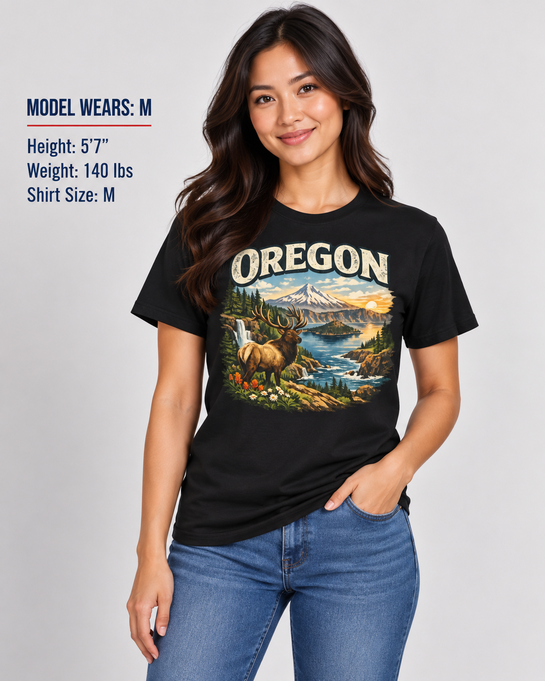 Oregon Wildlife Unisex Softstyle T Shirt State Pride Graphic Tee Collections FS03