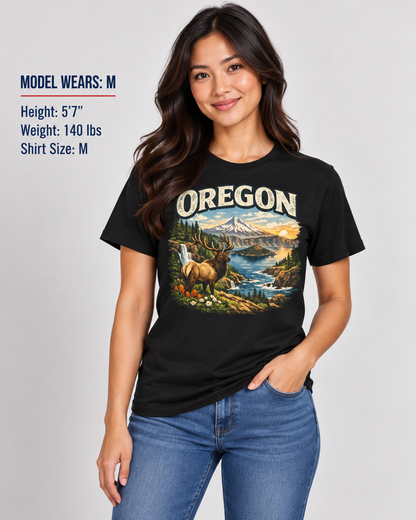 Oregon Wildlife Unisex Softstyle T Shirt State Pride Graphic Tee Collections FS03