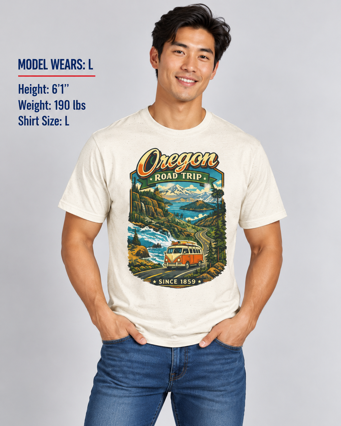 Oregon Road Trip Unisex Softstyle T Shirt State Pride Graphic Tee Collections FS03