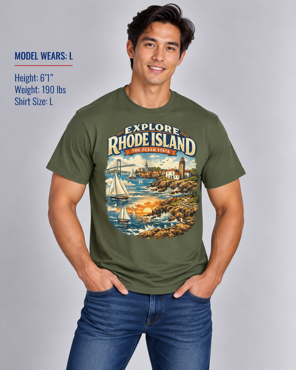 Rhode Island Explore Rhode Island Unisex Softstyle T Shirt State Pride Graphic Tee Collections FS03
