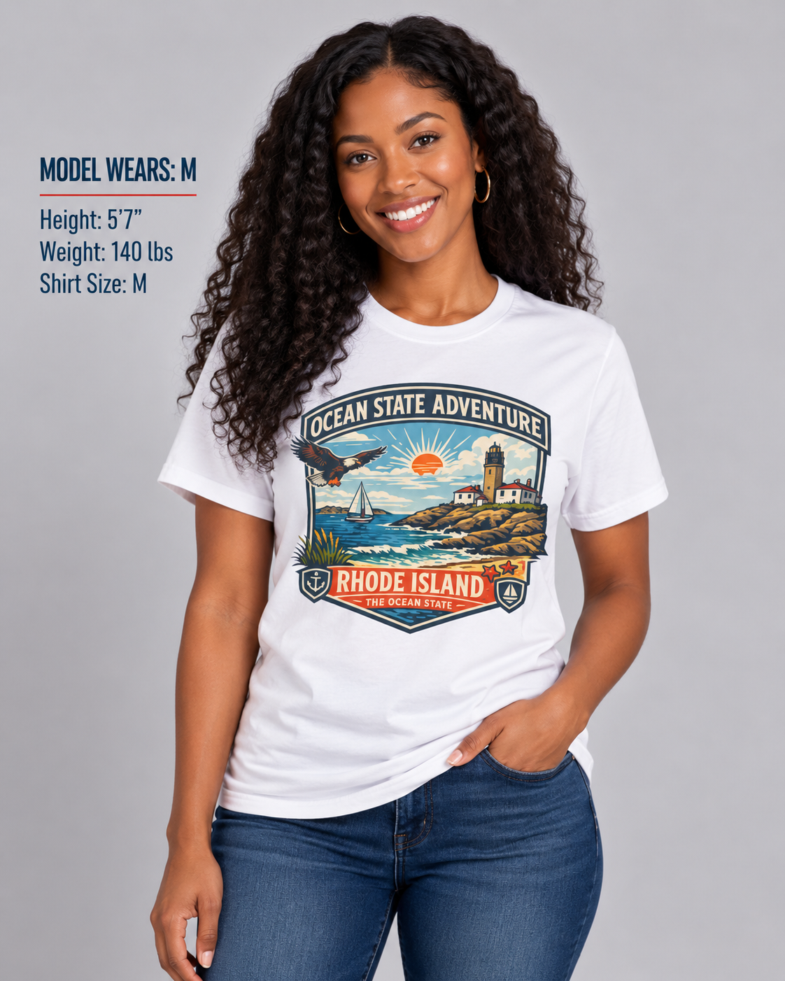 Rhode Island Ocean State Adventure Unisex Softstyle T Shirt State Pride Graphic Tee Collections FS03