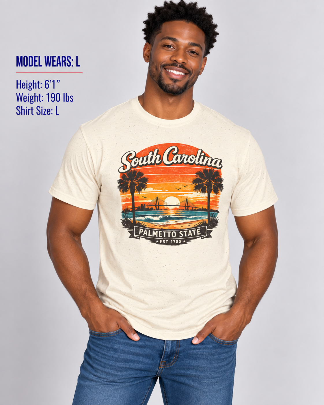 South Carolina Coastal Sunset Unisex Softstyle T Shirt State Pride Graphic Tee Collections FS03