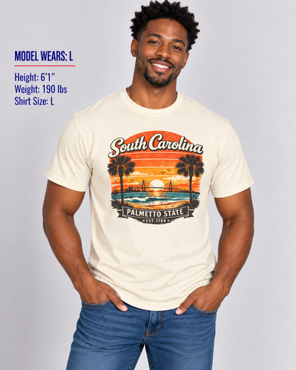 South Carolina Coastal Sunset Unisex Softstyle T Shirt State Pride Graphic Tee Collections FS03