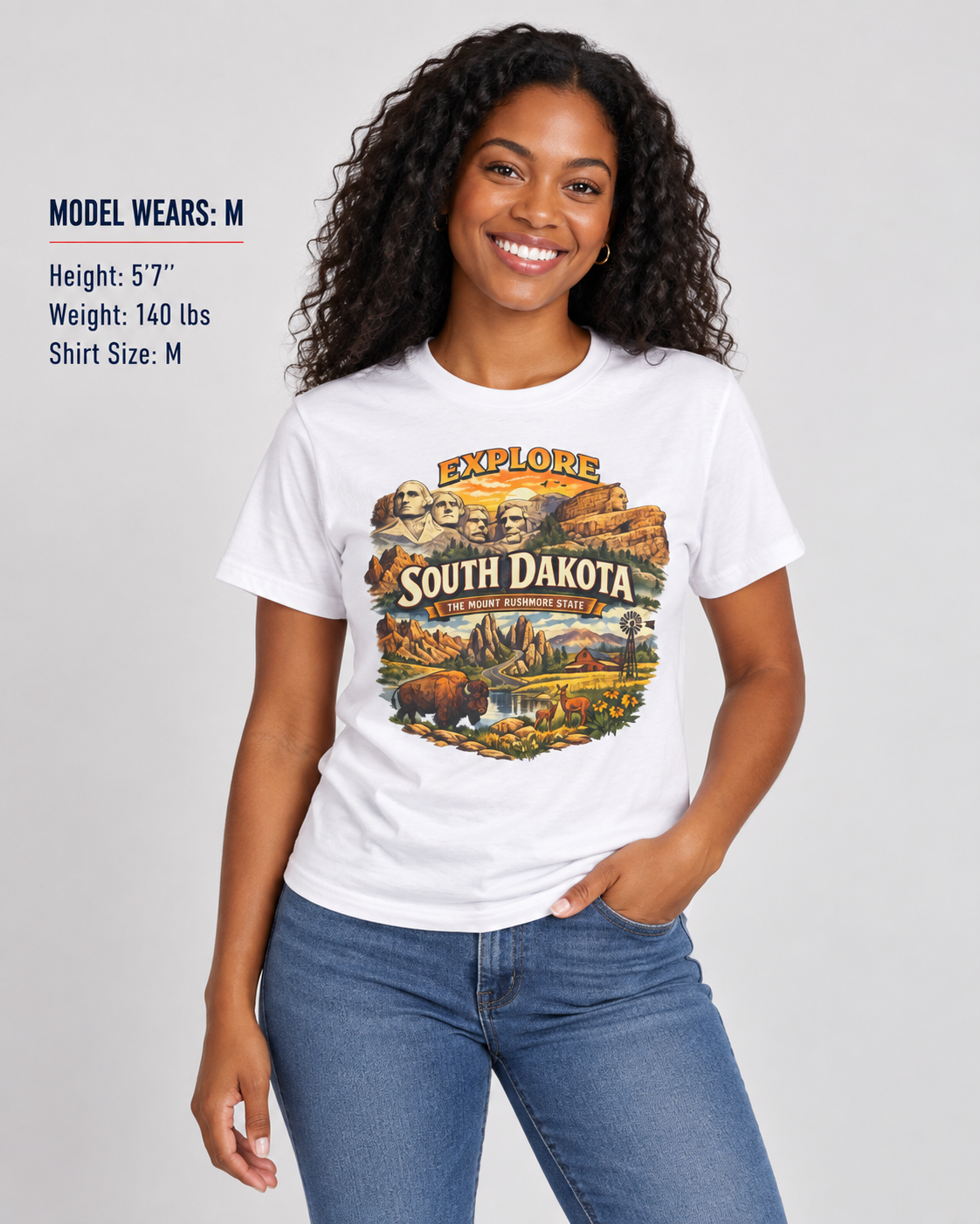 Explore South Dakota Unisex Softstyle T Shirt State Pride Graphic Tee Collections FS03