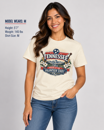 Tennessee State Pride Unisex Softstyle T Shirt State Pride Graphic Tee Collections FS03