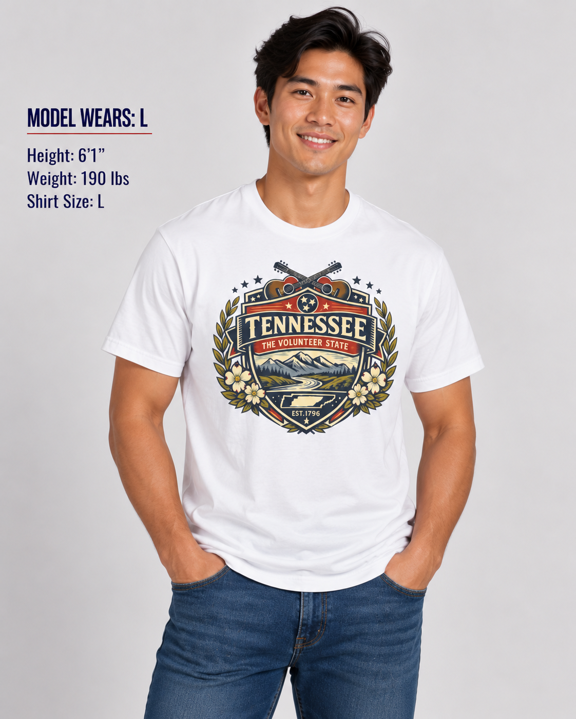 Tennessee Heritage Badge Unisex Softstyle T Shirt State Pride Graphic Tee Collections FS03