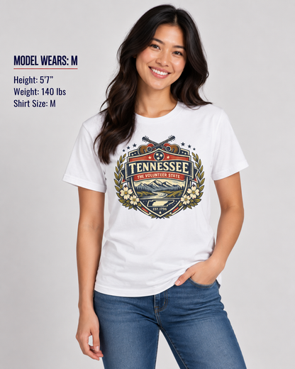 Tennessee Heritage Badge Unisex Softstyle T Shirt State Pride Graphic Tee Collections FS03