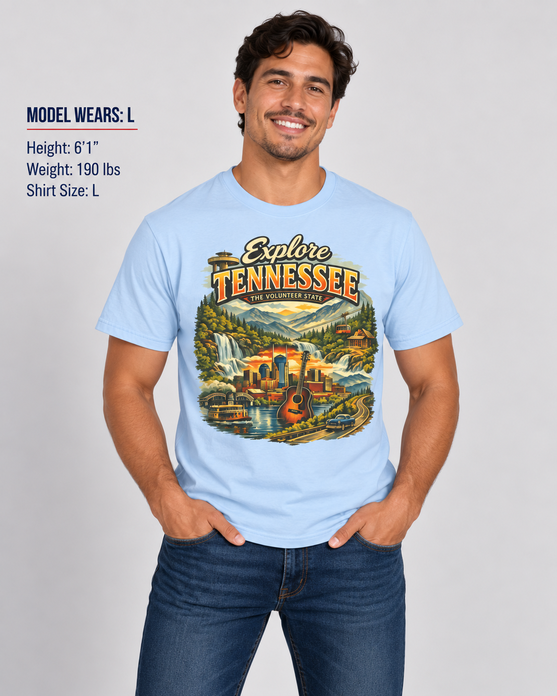 Explore Tennessee Unisex Softstyle T Shirt State Pride Graphic Tee Collections FS03