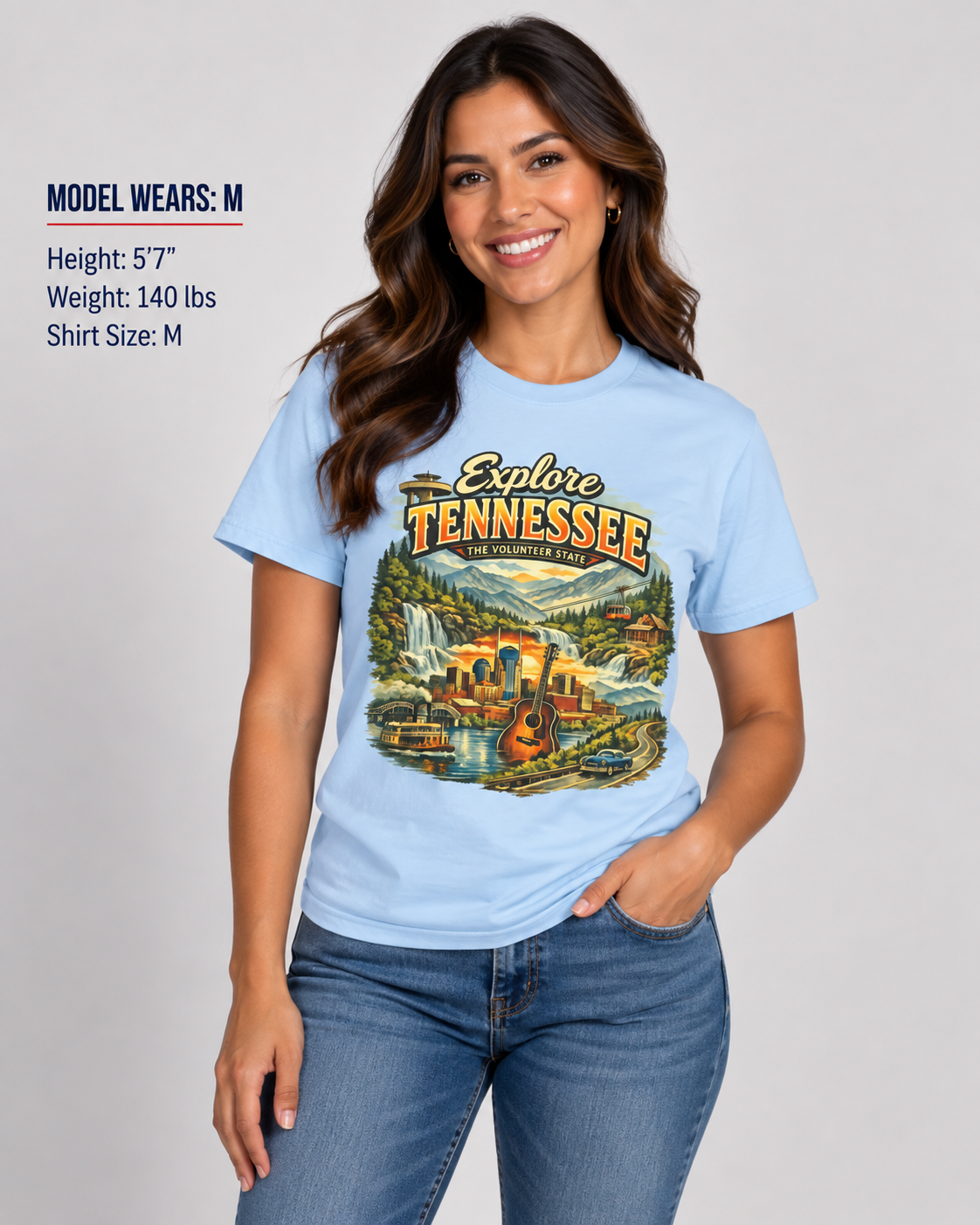 Explore Tennessee Unisex Softstyle T Shirt State Pride Graphic Tee Collections FS03