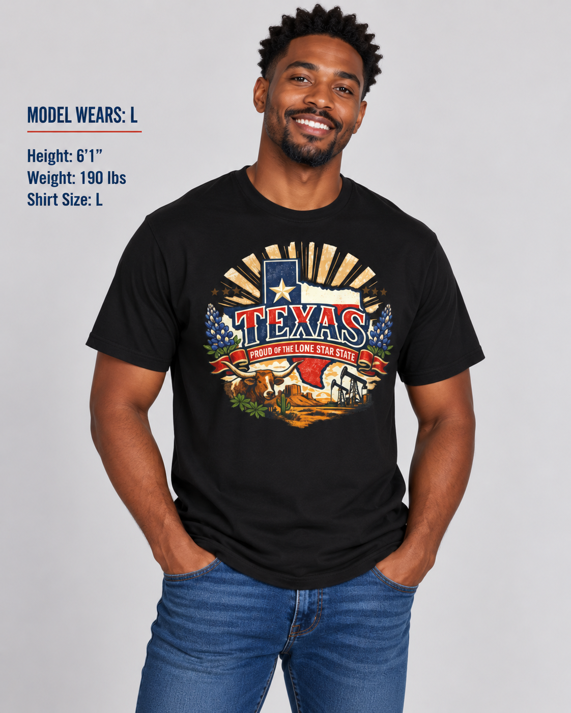 Texas State Pride Unisex Softstyle T Shirt State Pride Graphic Tee Collections FS03