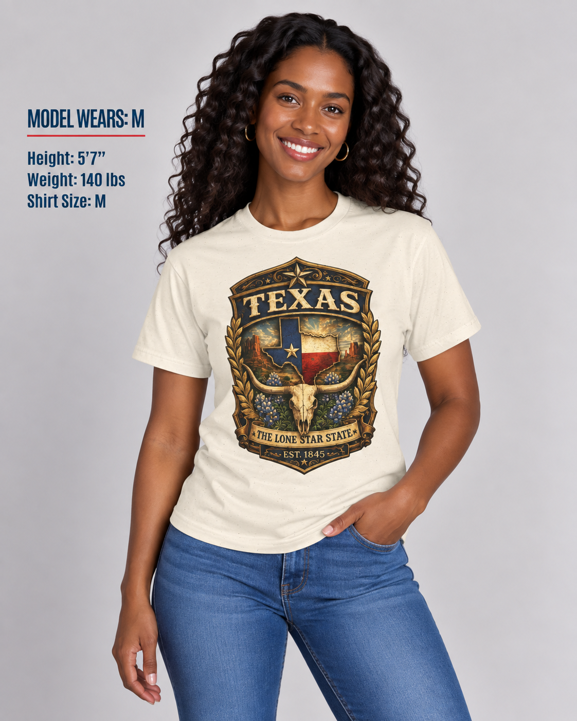 Texas Heritage Badge Unisex Softstyle T Shirt State Pride Graphic Tee Collections FS03