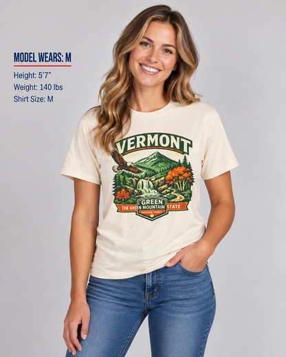 Vermont Green Mountain State Adventure Unisex Softstyle T Shirt State Pride Graphic Tee Collections FS03