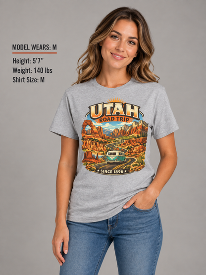 Utah Road Trip Unisex Softstyle T Shirt State Pride Graphic Tee Collections FS03