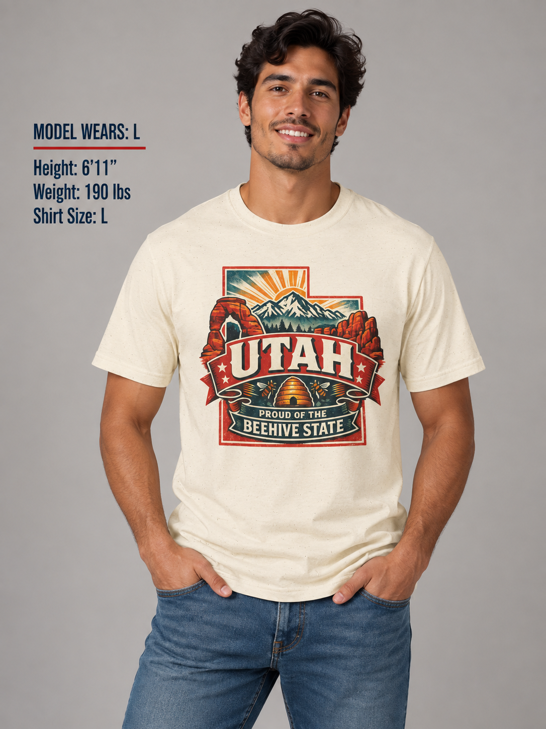 Utah State Pride Unisex Softstyle T Shirt State Pride Graphic Tee Collections FS03