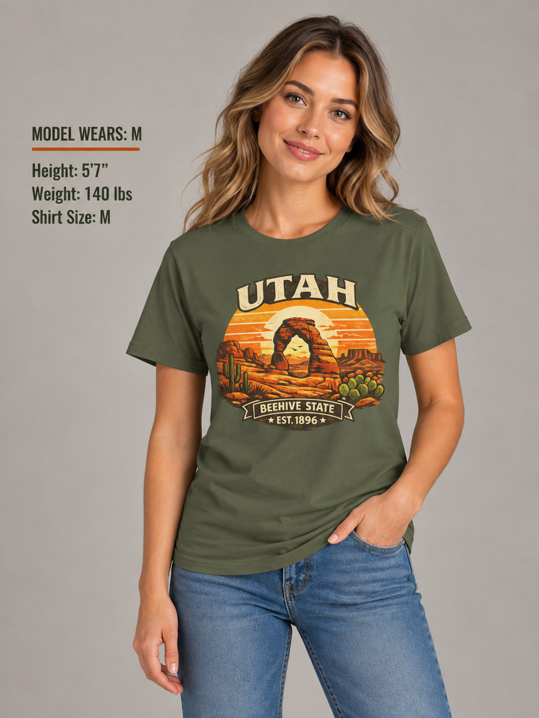 Utah Desert Sunset Unisex Softstyle T Shirt State Pride Graphic Tee Collections FS03
