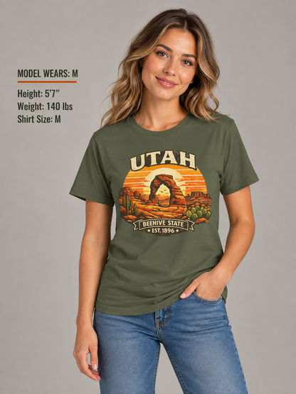 Utah Desert Sunset Unisex Softstyle T Shirt State Pride Graphic Tee Collections FS03
