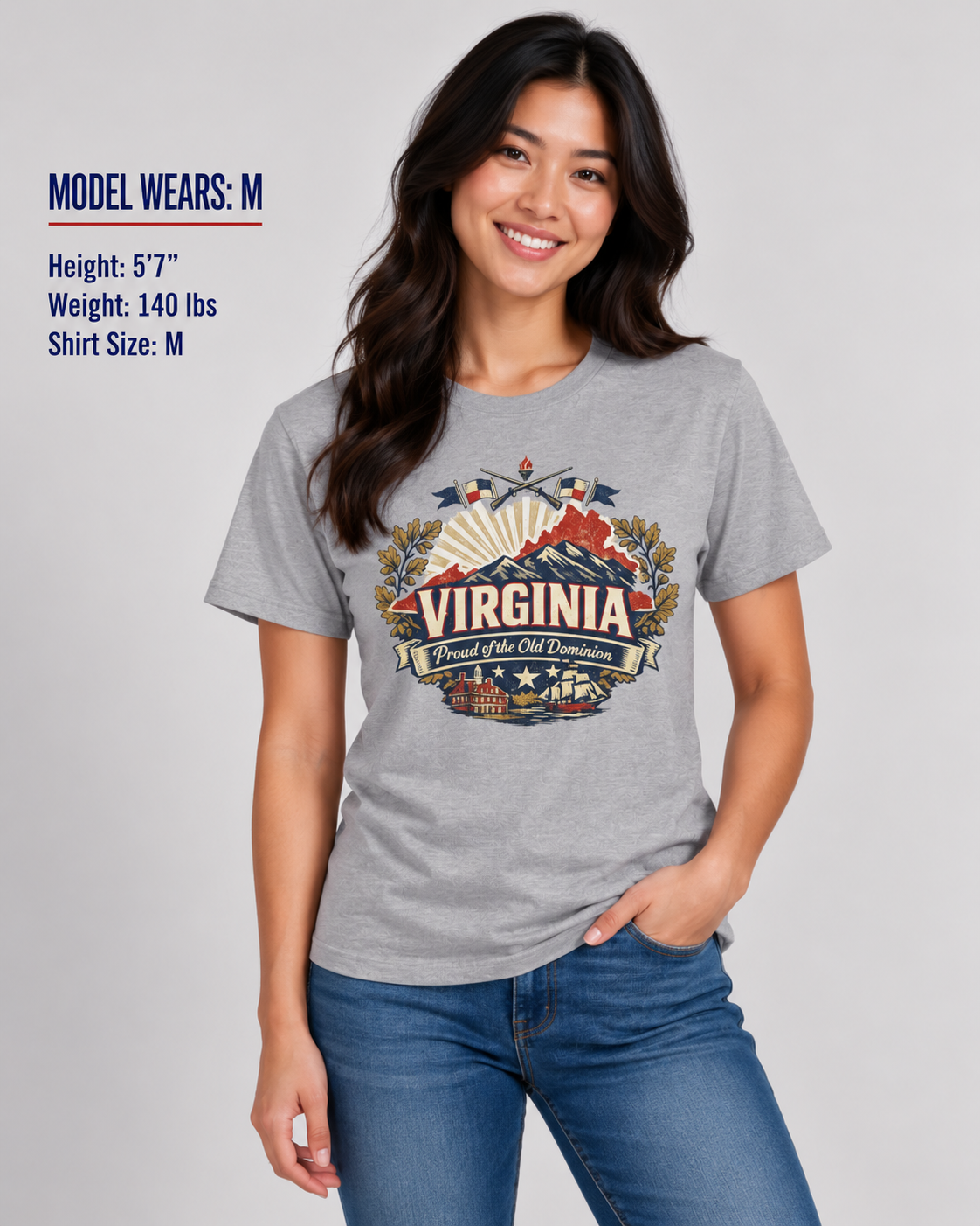Virginia State Pride Unisex Softstyle T Shirt State Pride Graphic Tee Collections FS03