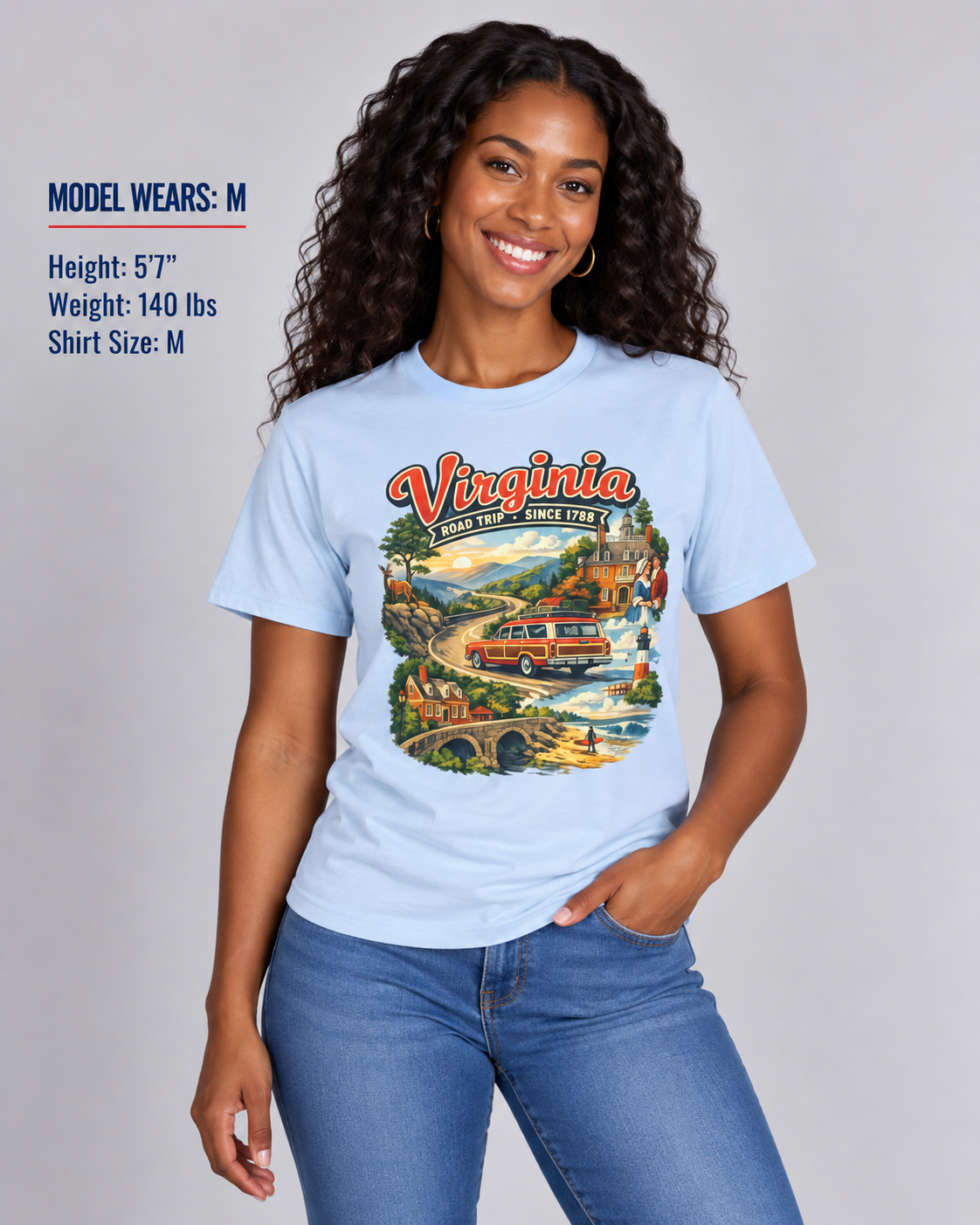 Virginia Road Trip Unisex Softstyle T Shirt State Pride Graphic Tee Collections FS03