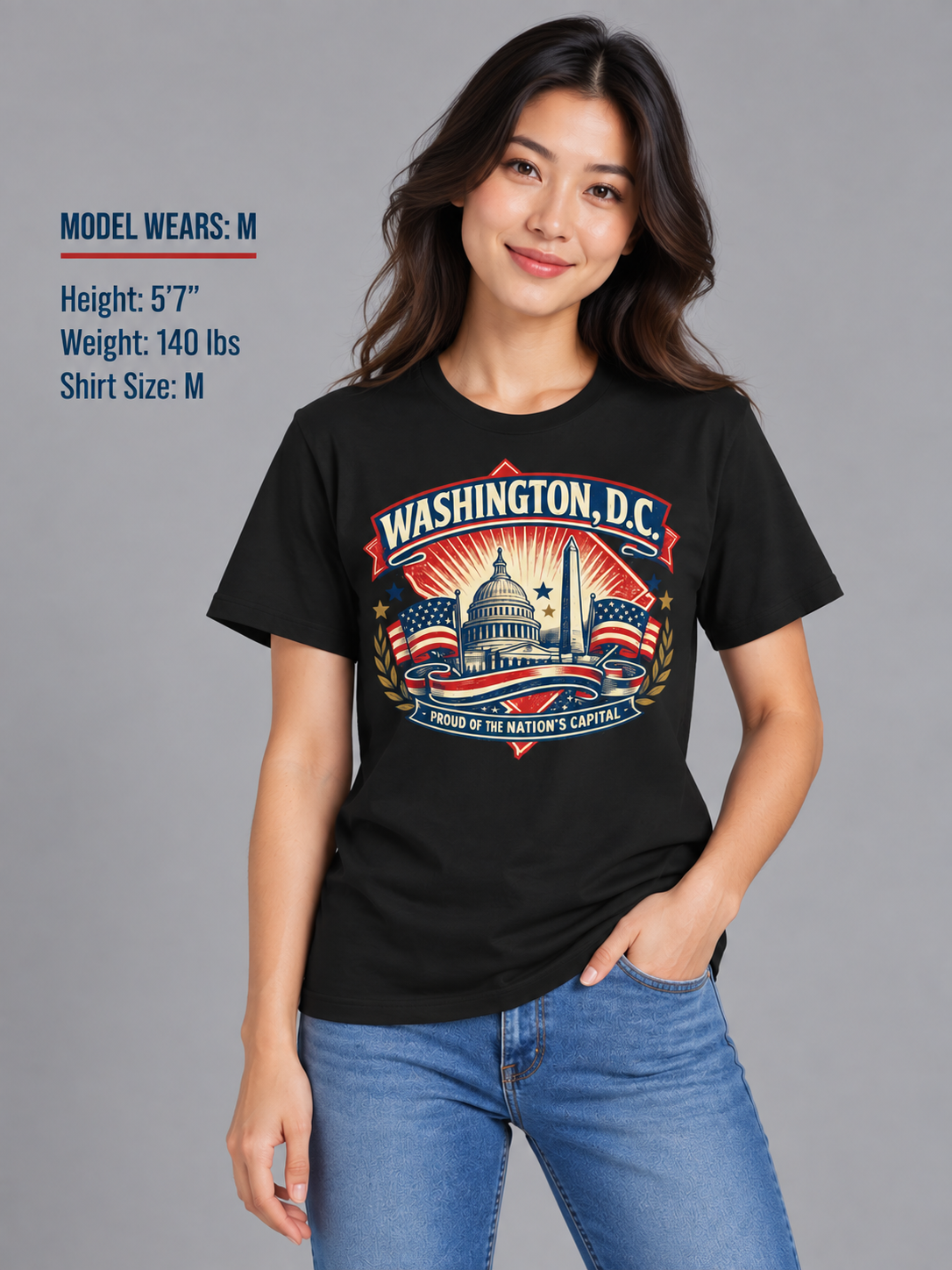 Washington D.C. State Pride Unisex Softstyle T Shirt State Pride Graphic Tee Collections FS03