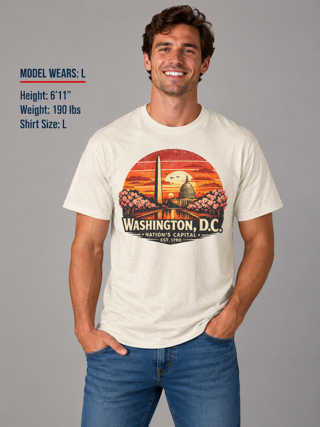 Washington D.C. Monument Sunset Unisex Softstyle T Shirt State Pride Graphic Tee Collections FS03