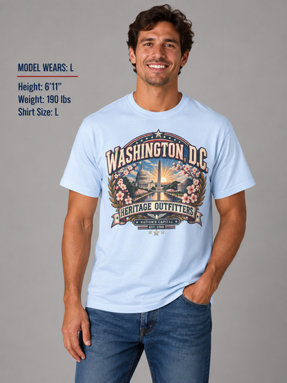 Washington D.C. Heritage Outfitters Unisex Softstyle T Shirt State Pride Graphic Tee Collections FS03