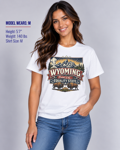 Wyoming State Pride Unisex Softstyle T Shirt State Pride Graphic Tee Collections FS03