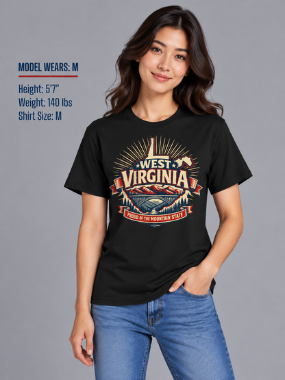 West Virginia State Pride Unisex Softstyle T Shirt State Pride Graphic Tee Collections FS03