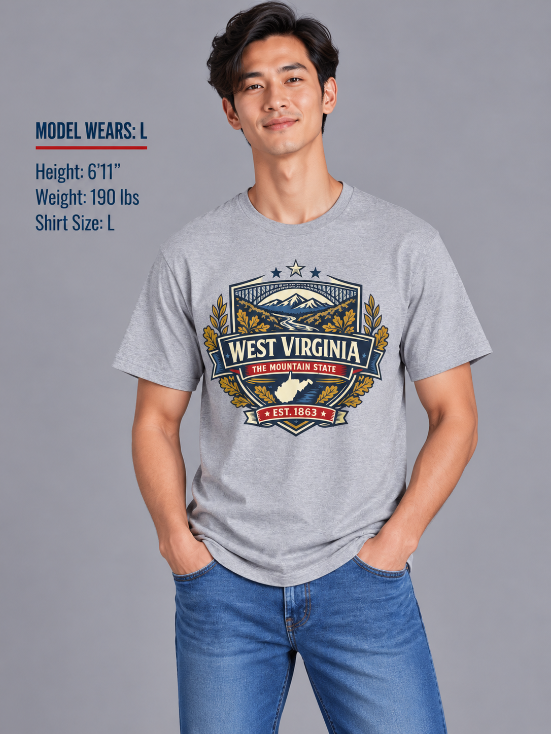 West Virginia Heritage Badge Unisex Softstyle T Shirt State Pride Graphic Tee Collections FS03