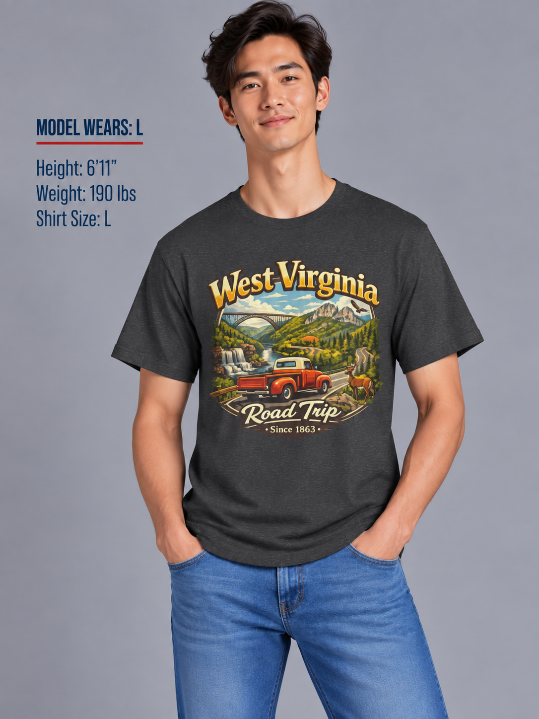 West Virginia Road Trip Unisex Softstyle T Shirt State Pride Graphic Tee Collections FS03