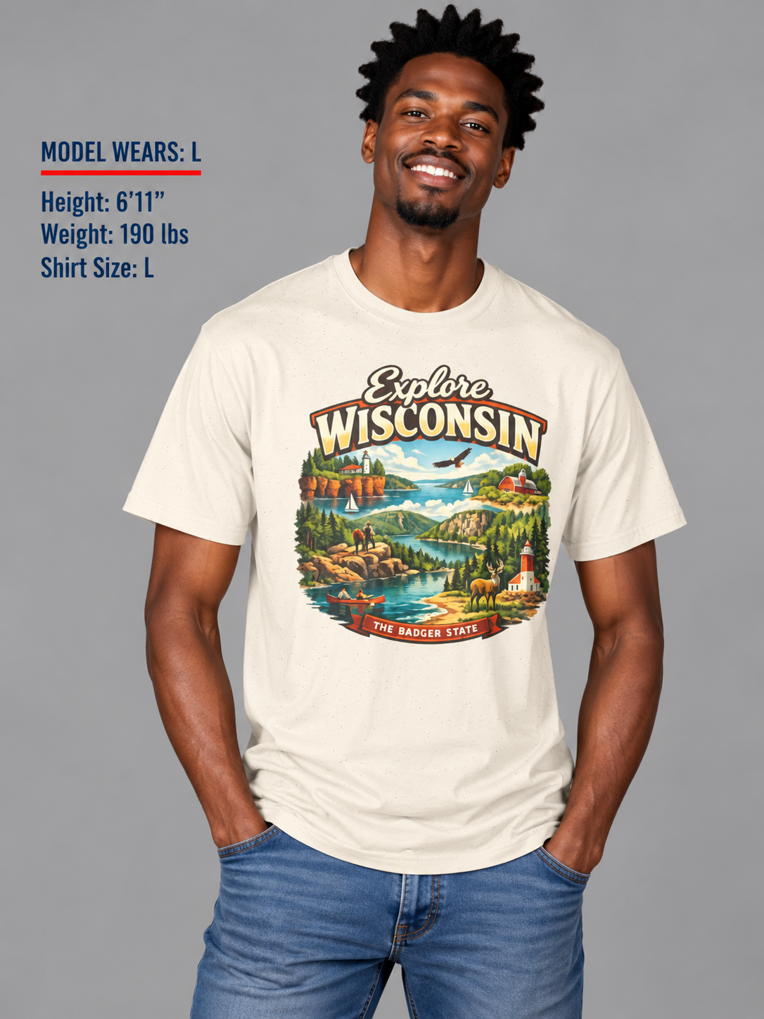 Explore Wisconsin Unisex Softstyle T Shirt State Pride Graphic Tee Collections FS03