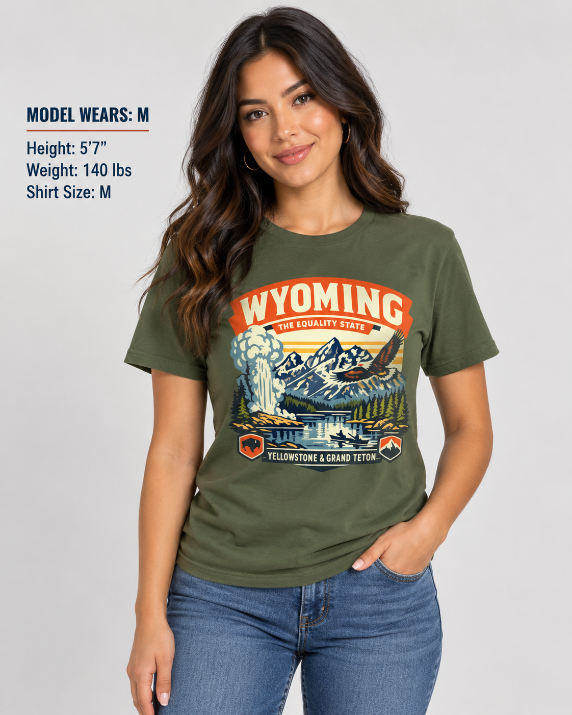 Wyoming Equality State Adventure Unisex Softstyle T Shirt State Pride Graphic Tee Collections FS03