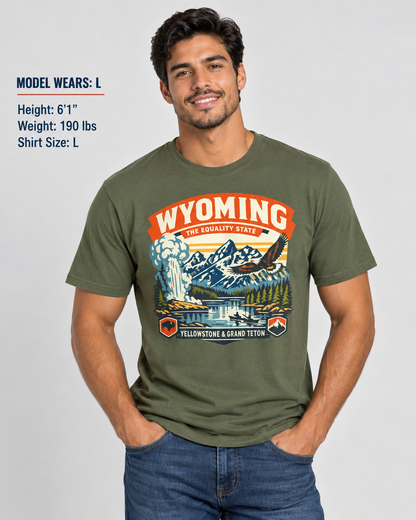 Wyoming Equality State Adventure Unisex Softstyle T Shirt State Pride Graphic Tee Collections FS03