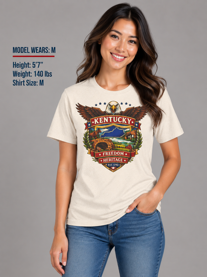 Kentucky Americana Eagle Unisex Softstyle T Shirt State Pride Graphic Tee Collections FS03