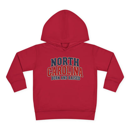 North Carolina Born and Raised Vintage Americana Unisex Toddler Pullover Fleece Hoodie