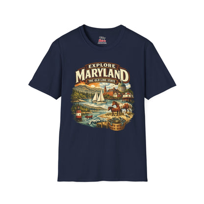 Explore Maryland Unisex Softstyle T Shirt State Pride Graphic Tee Collections FS03