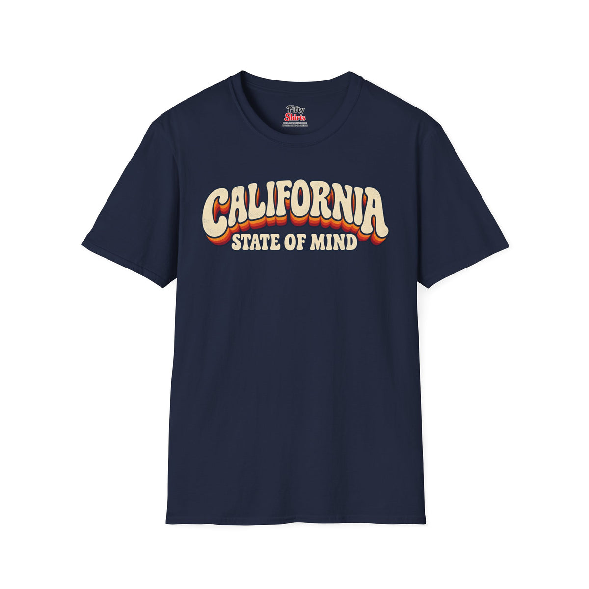 California State of Mind Unisex Softstyle T Shirt State Name Graphic Tee