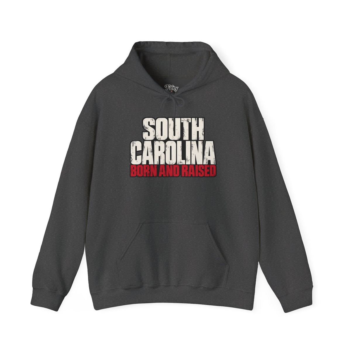 South Carolina Born and Raised Southern Streetwear Unisex Hoodie Graphic