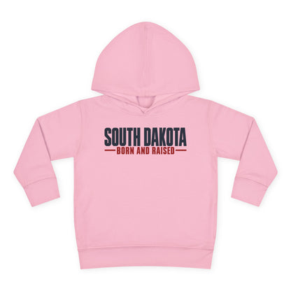 South Dakota Born and Raised Minimal Modern Heritage Unisex Toddler Pullover Fleece Hoodie