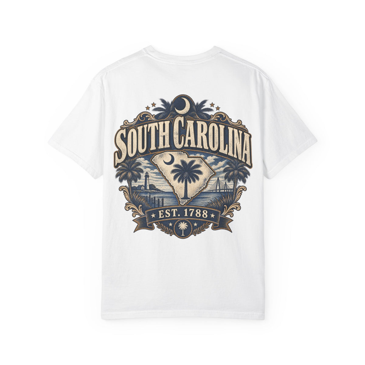 South Carolina Established 1788 Unisex Comfort Color 1717 Streetwear Graphic Tee