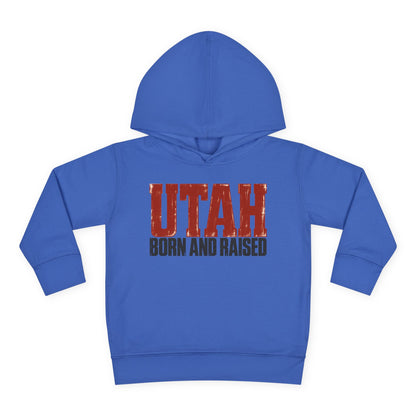 Utah Born and Raised Modern Western Streetwear Unisex Toddler Pullover Fleece Hoodie