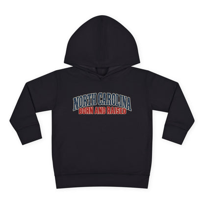 North Carolina Born and Raised Classic Souvenir Unisex Toddler Pullover Fleece Hoodie