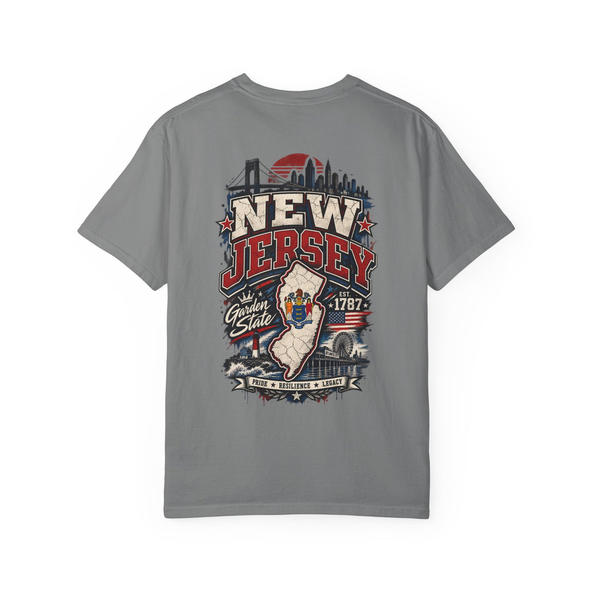 New Jersey Street Legacy Unisex Comfort Color 1717 Streetwear Graphic Tee
